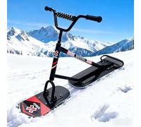 SAIYERUS Luge Dirigeable pour Enfants & Adultes, Skis Faciles à Utiliser avec Poignées Antidérapantes, Motoneiges Tout-Terrain pour Les Sports d'hiver, Les Jardins et Les Activités de Plein Air