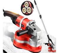 SAIYERUS Ponceuse Diamantée électrique 3800W,Ponceuse à Béton 3 Têtes,Ponçage sans Joint à 90°,pour Le Polissage des Surfaces,Le Détartrage et L'élimination du Mortier-Colle Withextensionrod