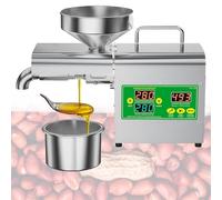 SAIYERUS Presse à Huile Automatique - Presse à Froid/à Chaud 1500W avec Tige de Pressage Allongée - Idéale pour Les Huiles D'arachide, de Sésame, de Tournesol et de Noix, 110V/220V