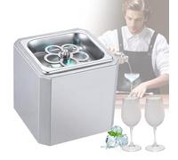 SAIYERUS Refroidisseur de Verre, Refroidisseur de Verre à Bière, Glaçage en Verre avec Éclairage LED, Refroidisseur en Verre Givre CO2 pour Bière, Congèle Rapidement Les Verres à -45°C, 4-6S/Verre