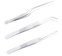 saizone 3pcs Pince à Barbecue,Pince de Cuisine,Pince Cuisine Professionnel,Acier Inoxydable,Forme Droite,Pince Courbées,Pince Garniture Cuisine,Pince à épiler 16 cm / 6 Pouces