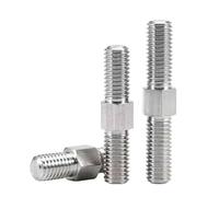 SAJMAKUWLA Goujon à Double extrémité en Acier Inoxydable, Goujon Hexagonal extérieur en Acier Inoxydable 304, Double Filetage M3-M16, 20-150 mm(M14x150 1 Pcs)