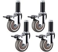 SAJMN roulettes de Rechange, 4 roulettes pivotantes pour Meubles, roulettes pivotantes Robustes, roulettes industrielles à Tige filetée M12 x 60 mm, Roulette de Remplacement en Caoutchouc pour cha