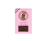 Sajou Cocon Calais - Fil Dentelle & Broderie - Fil au Chinois Fabriqué en France - Coloris 6117 - Marron
