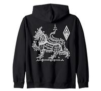 Sak Yant Tatouage Singha Lion Yantra BKK Ki Lane Thaïlande Sweat à Capuche