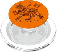 Sak Yant Tatouage Singha Lion Yantra Protection Thaïlande PopSockets PopGrip pour MagSafe