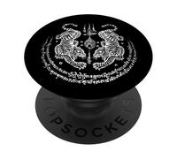 Sak Yant Tatouage Yantra Bangkok Tigres Jumeaux Thaïlande PopSockets PopGrip Adhésif