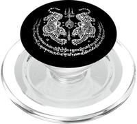 Sak Yant Tatouage Yantra Bangkok Tigres Jumeaux Thaïlande PopSockets PopGrip pour MagSafe