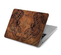 Sak Yant Twin Tiger Etui Coque Housse pour MacBook Air 13 (2022,2025) - A2681, A3113, A3240