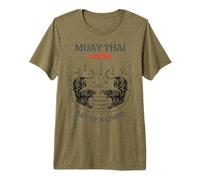 Sak Yant Twin Tiger - Muay Thai Magical Tattoo Strength T-Shirt Haut de Gamme