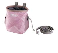 PETZL - Sac à magnésie SAKA - Serrage Central par Cordon et Tanka, Rose, Double Porte-Brosse en Textile