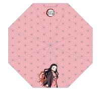SAKAMI - Demon Slayer - Nezuko - Parapluie, parasol, pliable, pliable, parapluie de poche - original et sous licence - Jaune