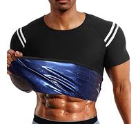 Sakamura Sauna pour Homme,Sudation pour Sauna | Easy Workout Men Short Sweat Suits Compression T-Shirt Body Shaper Chemises pour Les Sports D'entraînement
