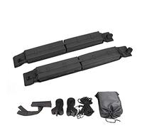 Sakamura toit voiture - Coussinets souples - Barres toit universelles - Barres toit voiture - Barres toit Kayak - Économie d'espace - Facile à installer