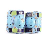 Sakar Bluey Coudières et Genouillères pour enfants, équipement de protection et confortable pour l'extérieur à partir de 3 ans avec sangles Velcro réglables, absorption des chocs, genouillères de vélo