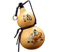Sake Bottle Vin Pot Sake Sertie Flagon Naturel Vin Naturel Gourd Pendentif En plein air Bouteille d'eau portable/Artisanat/Cruche à vin/Jar à vin/Décoration de l'arrangement de fleurs(1000ML)