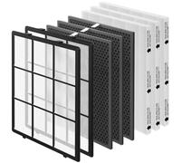 SAKEGDY 116130 Filtre de rechange H pour purificateur d'air Winix 5500-2 et Winix AM80. Contenu : 2 pré-filtres lavables + 3 filtres HEPA + 3 filtres à charbon actif