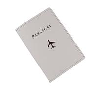SAKEIOU Étui de rangement pour passeport, billets, porte-cartes de crédit, porte-cartes pour homme et femme, organiseur de documents de voyage, gris clair, Approx. 14x10x1cm//5.51x3.94x0.39in