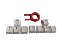SAKEIOU Lot de 9 touches PBT rétroéclairées WASD/ESC/Direction avec extracteur de capuchon pour touches MX Switch, blanc