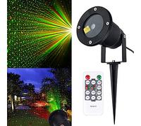 SAKEMA Projecteur de noël à Distance, lumière d'extérieur, Vert, Rouge, LED étoiles, projecteur for décoration de fête et de Vacances 9.23