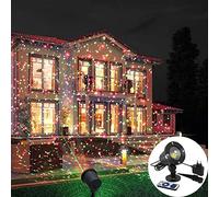 SAKEMA Projecteur d'étoiles de Ciel en Mouvement, éclairage de Paysage Rouge et Vert, lumière de scène LED for fête de noël, Lampe d'extérieur for Jardin et pelouse 9.23