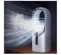 SAKEMA Ventilateur Colonne Silencieux, Rechargeable Par Usb,Avec Humidificateur Ventilateur Sans Lame Silencieux Et Portatif Ventilo Clim, Pour La Bureau De Chambre à Coucher