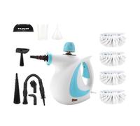 Saker Nettoyeur vapeur portatif haute pression for usage domestique, nettoyage multi-surfaces for cuisine, salle de bain, tissus d'ameublement et intérieur de voiture(1pcs+4 Fiber Cloths)