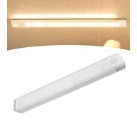Sakesfor LED Intelligent Human Body Induction Wireless Magnetic Long Night Light, Punch-Free Smart Sensor Magnetic Rechargeable LED Lights, for Kitchen, Stairs, Wardrobe (11.81in,Warm White)