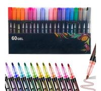 Sakesfor/Neattidyly Magische Stifte, 8/12/24/26/48 Colors Neattidyly Marker Pen for Highlight, Double Line Outline Glitter Pens with Quick Dry Ink for Notetaking Scribbling Office Study (60 Colors)