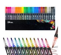 Sakesfor/Neattidyly Magische Stifte, 8/12/24/26/48 Colors Neattidyly Marker Pen for Highlight, Double Line Outline Glitter Pens with Quick Dry Ink for Notetaking Scribbling Office Study (24 Colors)