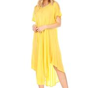 Sakkas 00931 Everyday Essentials Cap Sleeve Caftan Dress/Cover Up - Jaune - Taille Unique