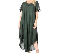 Sakkas 00931 Robe Caftan à Mancherons Everyday Essentials - A-ForestGreen - OS