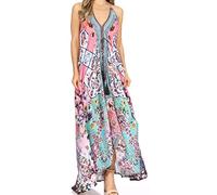 Sakkas 1817 - Lizi Womens Maxi High-Low Halter Handkerchief Long Dress Beach Party - 414 - OS