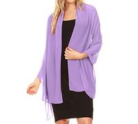 Sakkas 18225 - Jona Femmes Doux Transparent En Mousseline De Soie De Mariée Soirée De Mariage Écharpe Châle Wrap Stole - Lilas - 7029
