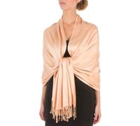 Sakkas 198cm x 71cm Textile Bio Bambou (rayonne) Doux Couleur Unie Pashmina Châle/Echarpe/Etole - Biege