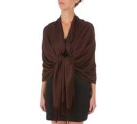 Sakkas 198cm x 71cm Textile Bio Bambou (rayonne) Doux Couleur Unie Pashmina Châle/Echarpe/Etole - Chocolate Marron