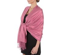 Sakkas 198cm x 71cm Touché soyeux Couleur Unie Type Pashmina Châle/Echarpe/Etole - Bubblegum rose