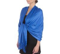 Sakkas 198cm x 71cm Touché soyeux Couleur Unie Type Pashmina Châle/Echarpe/Etole - Royal Bleu