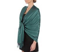 Sakkas 198cm x 71cm Touché soyeux Couleur Unie Type Pashmina Châle/Echarpe/Etole - Teal