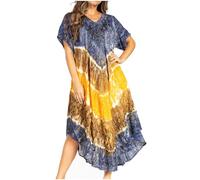 Sakkas 20SE Robe Caftan Brodée Viveka - 18-Marine - OS