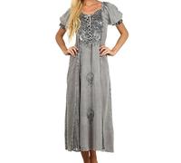 Sakkas 2100 - Robe Renaissance Brodée Bridget - Gris - L/XL