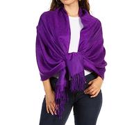 Sakkas 70" x 28 "châle/cache-coeur auto-design Paisley - DarkPurple