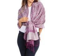 Sakkas 70 "x 28 "souple Pashmina Feel varié Paisley Conception châle/Wrap/Stole - Lavande/Violet