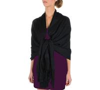 Sakkas 70 "x 28 "souple Pashmina Feel varié Paisley Conception châle/Wrap/Stole - Noir