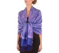 Sakkas 70 "x 28 "souple Pashmina Feel varié Paisley Conception châle/Wrap/Stole - Rose Indigo
