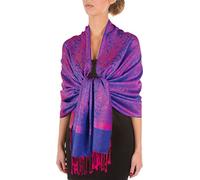 Sakkas 70 "x 28 "souple Pashmina Feel varié Paisley Conception châle/Wrap/Stole - Rouge Violet
