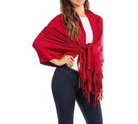 Sakkas 78" X 28 "rayonne de bambou doux solide Pashmina Feel Châle/Wrap/Stole - foncé