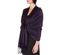 Sakkas 78" X 28 "Soie Soie solide Pashmina Shawl/Wrap/Stole - Plum