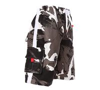 Sakkas LA018113B - Hommes Short Conception Vagues Multicolore Patins Planche de Surf/Maillot de Bain - Noir/Moyen