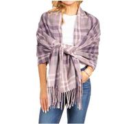 Sakkas Martinna Châle pashmina ultra-doux et chaud, léger et confortable, au toucher cachemire, pour femme - Mariages, soirées et festivals - 23-PL-LilasBlanc - OS